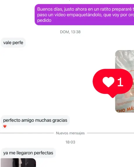 Mensaje de un cliente
