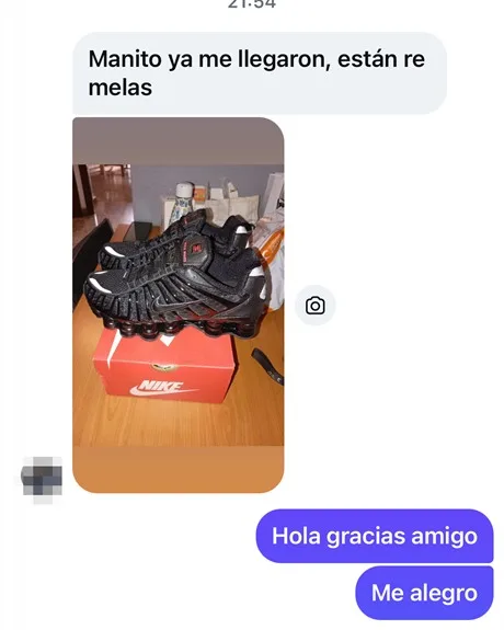 Mensaje de un cliente