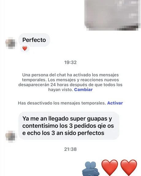 Mensaje de un cliente