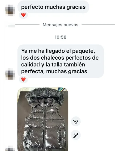 Mensaje de un cliente