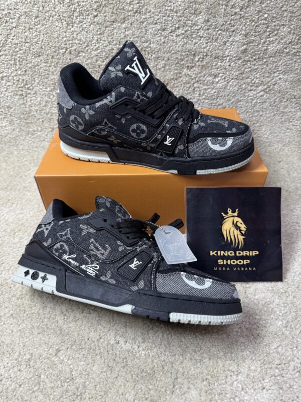 Zapatillas Louis Vuitton Trainer denim negro